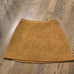Faux suede skirt